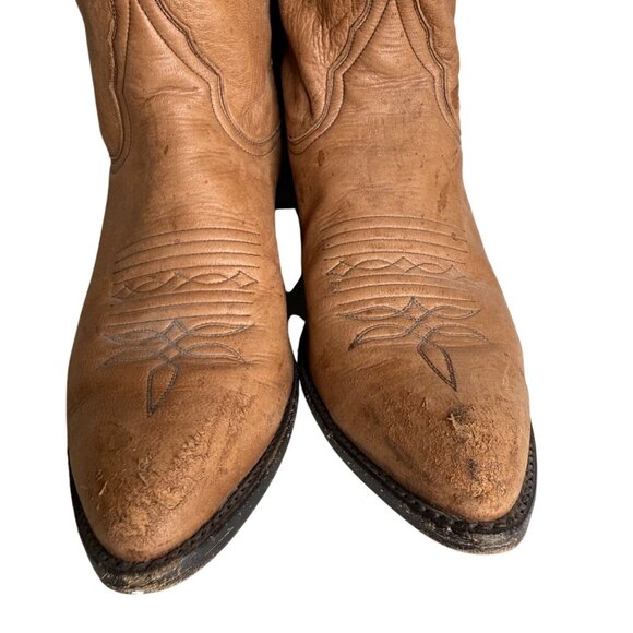 Vintage 80s Larry Mahan Womens Western Style Cow Girl Boots Soft Leather 7B - Picture 6 of 10